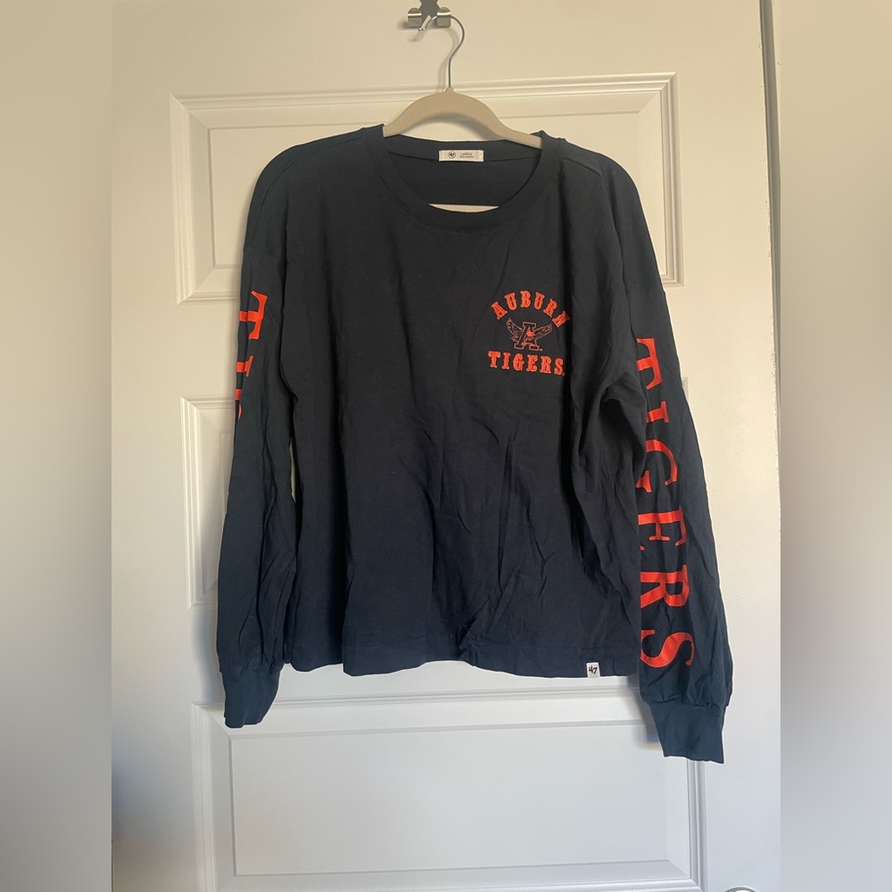 47- Auburn Tigers Crop Long Sleeve Top- Size Large